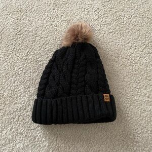 Timberland Black Cable Knit Beanie